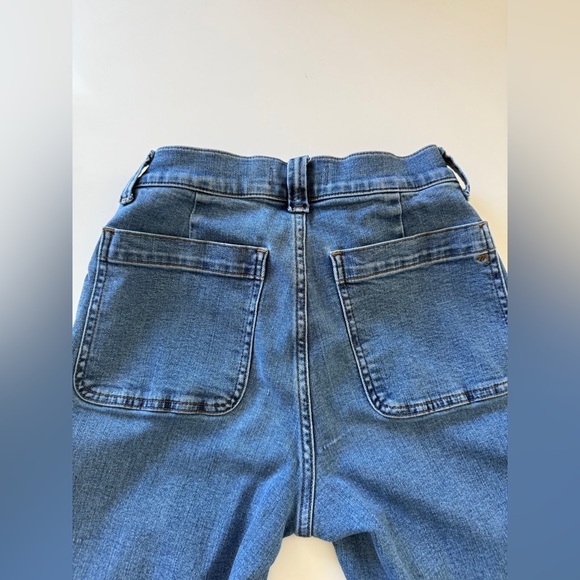 Madewell-Mid Rise-Kick Out-Crop Jeans-Blue-Classic-Spring-Summer-Costal-Size 27 - Picture 15 of 16